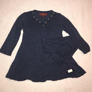 Denim look jersey dress 3/6 month